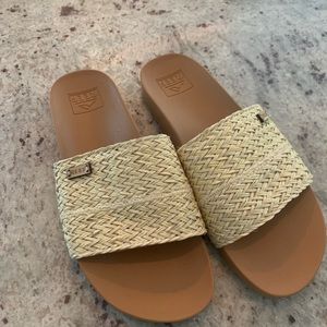 Reef raffia comfort slides